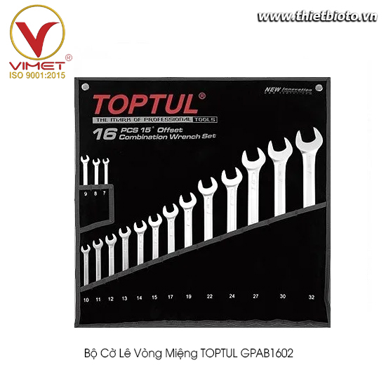 Bộ cờ lê vòng miệng TOPTUL GPAB1602