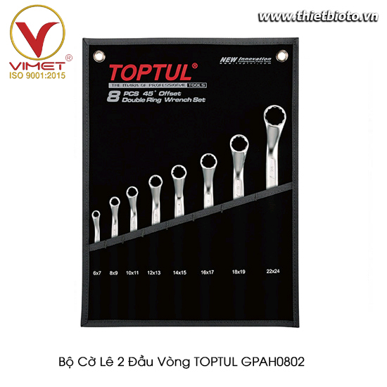 Bộ cờ lê 2 đầu vòng TOPTUL GPAH0802 