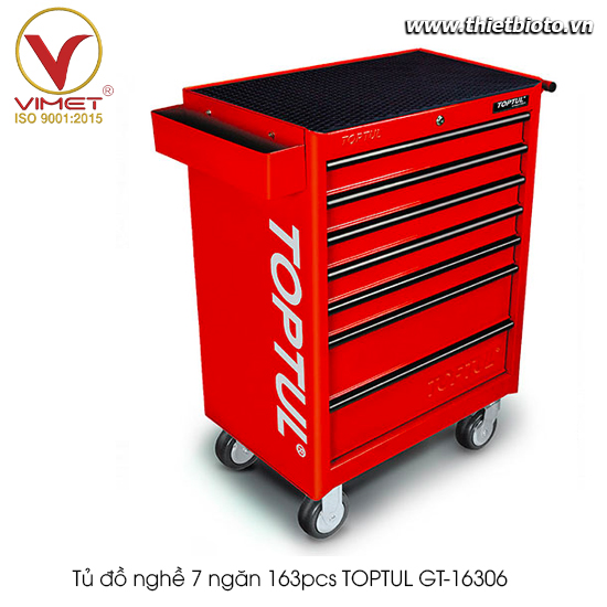 Tủ đồ nghề 7 ngăn 163pcs TOPTUL GT-16306