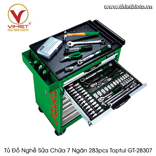 Tủ đồ nghề sửa chữa 7 ngăn 283pcs Toptul GT-28307