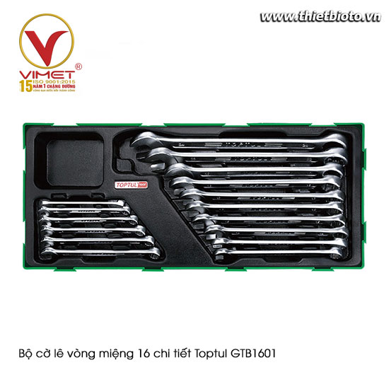 Bộ cờ lê vòng miệng 16 chi tiết Toptul GTB1601