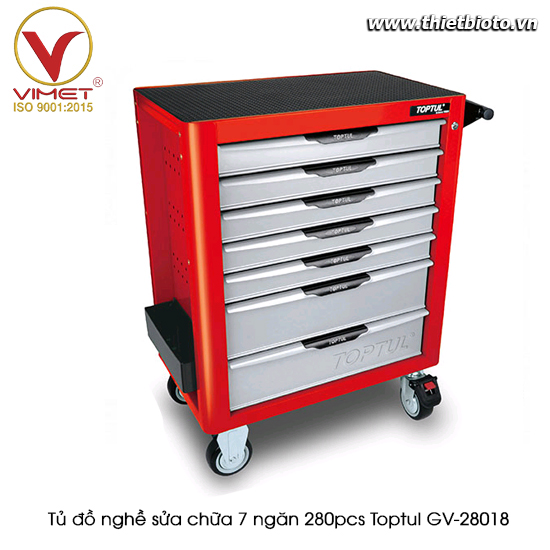 Tủ đồ nghề sửa chữa 7 ngăn 280pcs Toptul GV-28018