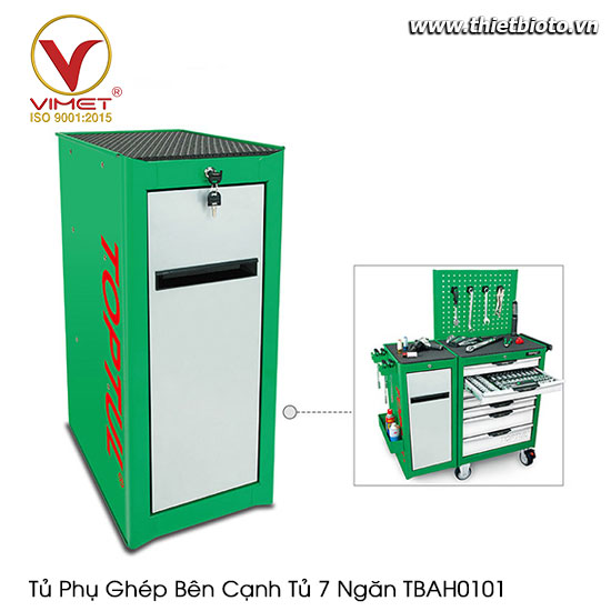 Tủ phụ ghép bên cạnh tủ 7 ngăn màu xanh lá cây TBAH0101