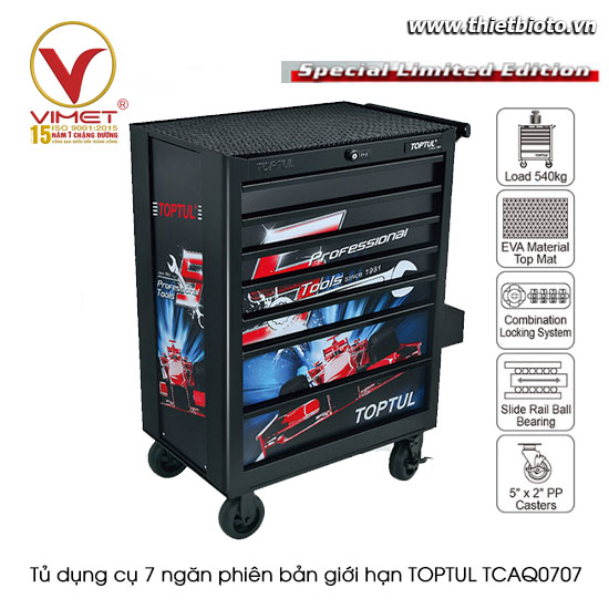 Tủ dụng cụ 7 ngăn phiên bản giới hạn TOPTUL TCAQ0707