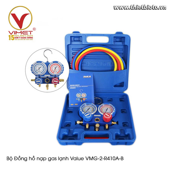 Bộ Đồng hồ nạp gas lạnh Value VMG-2-R410A-B