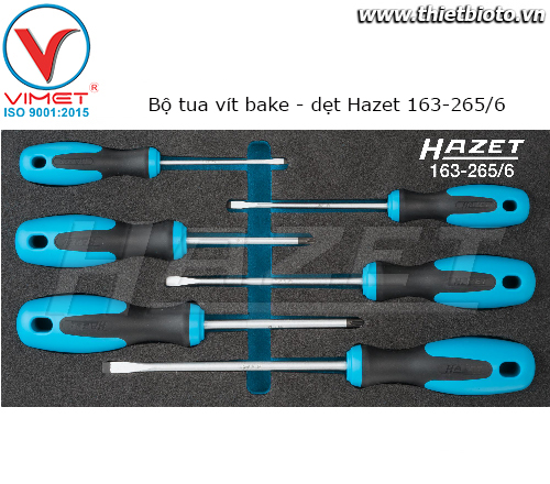 Bộ tua vít bake dẹt 6pcs Hazet 163-265/6