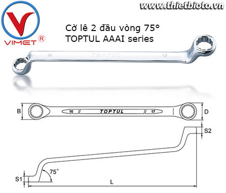 Cờ lê 2 đầu vòng Toptul AAAIE507 (Ngưng sản xuất)