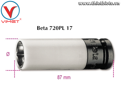 Đầu tuýp lục giác 17mm Beta 720PL17