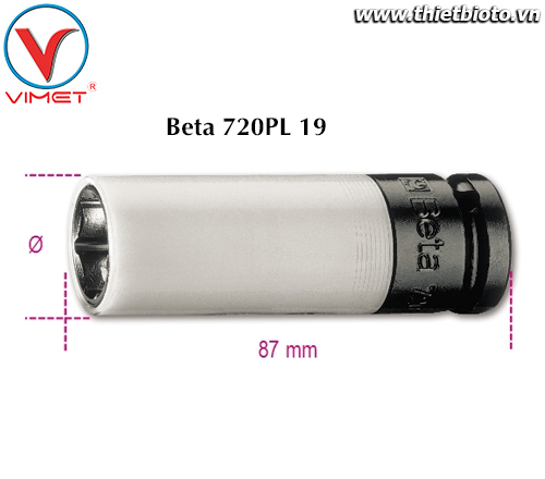 Đầu tuýp lục giác 19mm Beta 720PL19