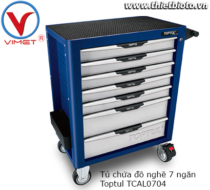 Tủ chứa đồ nghề 7 ngăn cao cấp chống lật Toptul TCAL0704