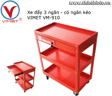 Xe đẩy dụng cụ 3 ngăn Vimet VM-910